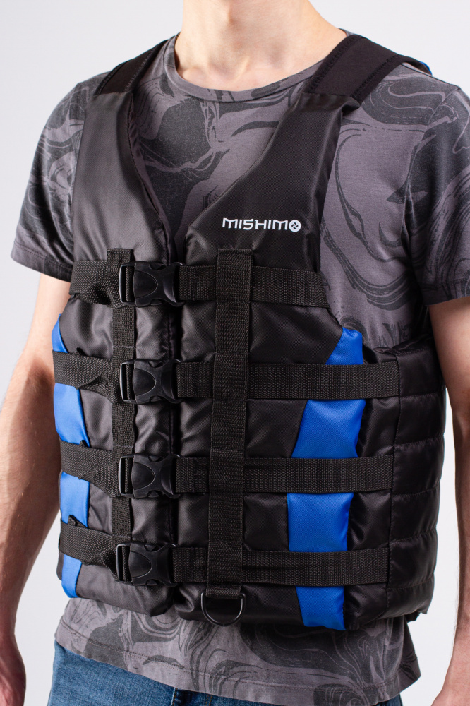 Жилет спасательный MISHIMO PRO Премиум качества Черно-синий в Кургане