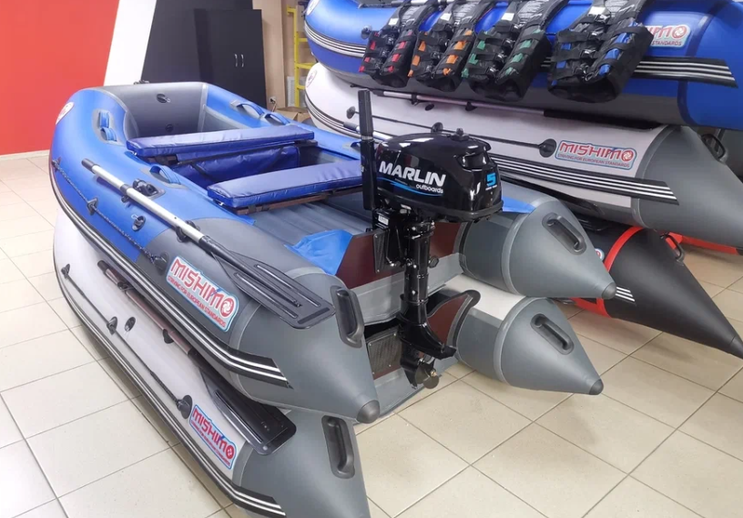 КОМПЛЕКТ ЛОДКА MISHIMO LITE 315 + МОТОР 5л.с в Кургане