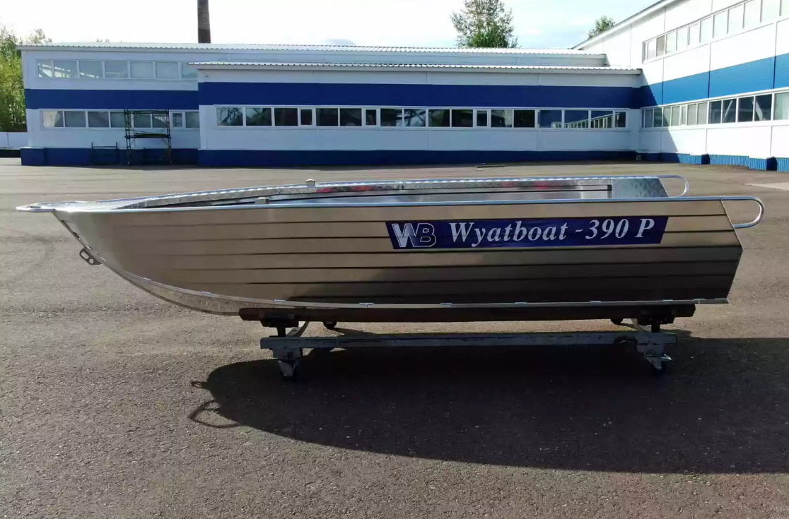 Алюминиевая лодка Wyatboat-390РМ увеличенный борт в Кургане