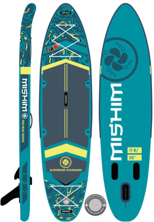 SUP (САП) Доска MISHIMO PRO-MAX Light Teal 11’ (335см) в Кургане
