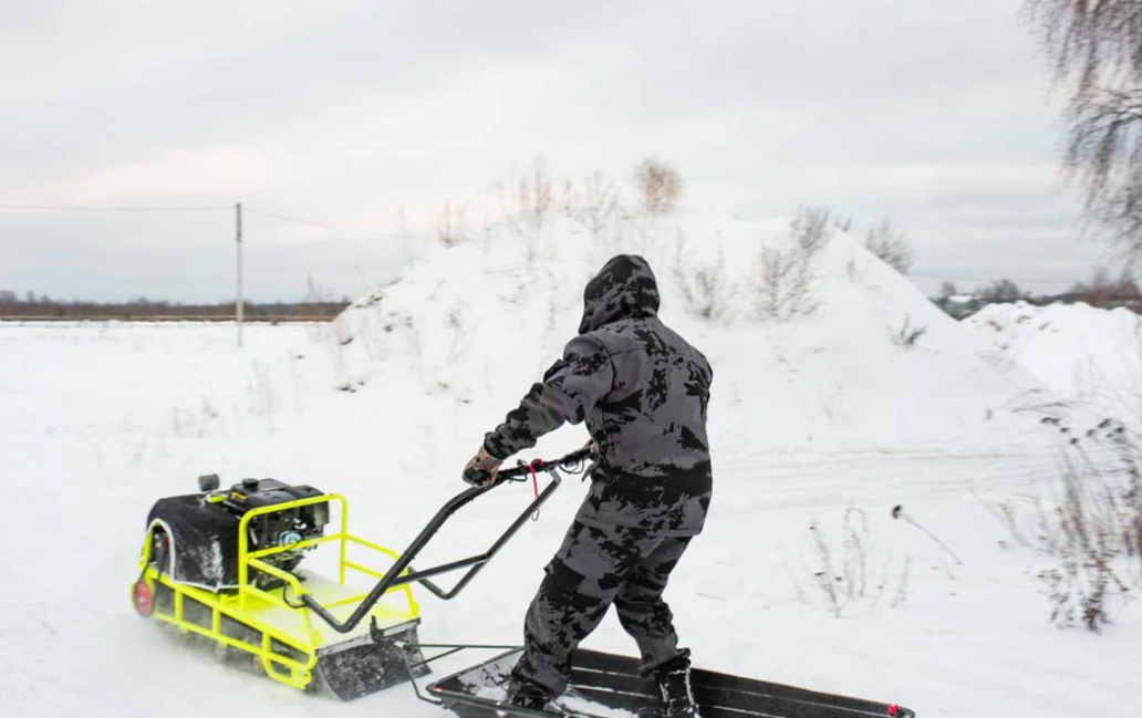 Мотобуксировщик Бурлак ХОЗЯИН-1 (капот ткань) в Кургане
