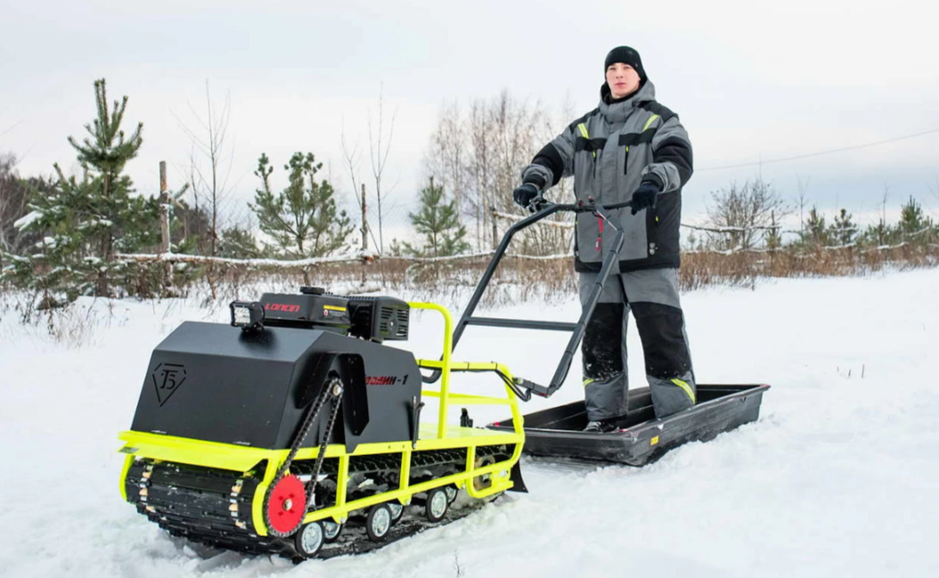 Мотобуксировщик Бурлак ХОЗЯИН-1 (капот ткань) в Кургане