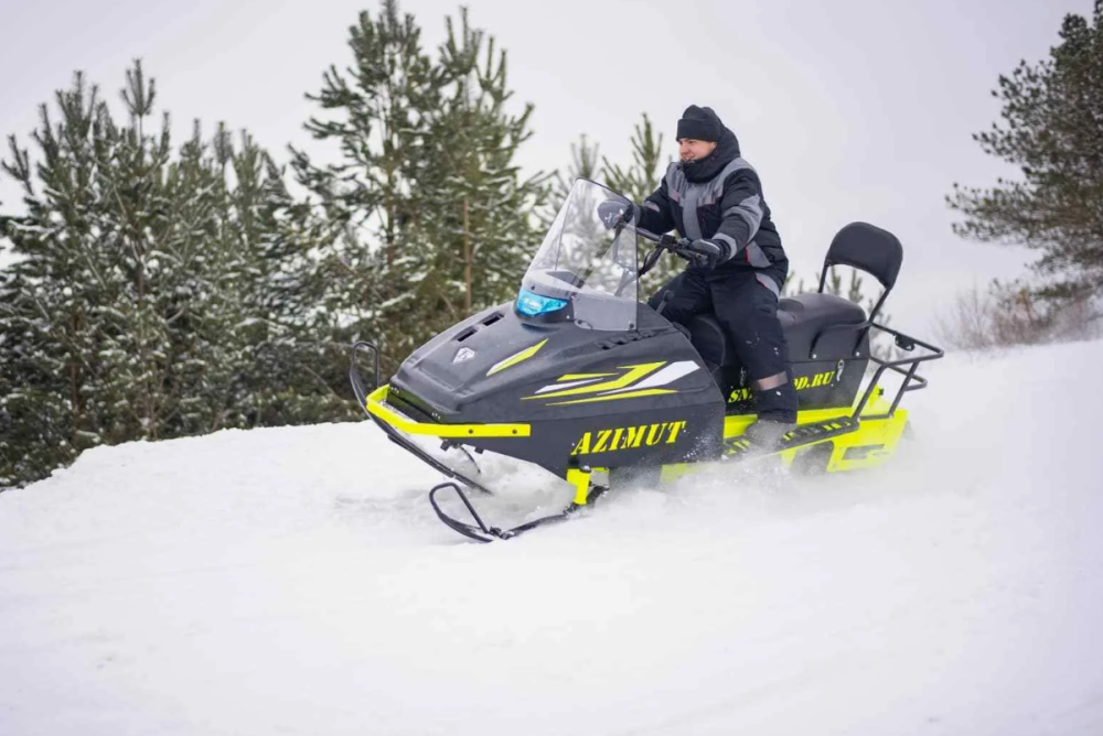 Миниснегоход Бурлак Азимут 24 л.с. , эл.запуск, реверс, тормоз гидравл, капот черный в Кургане