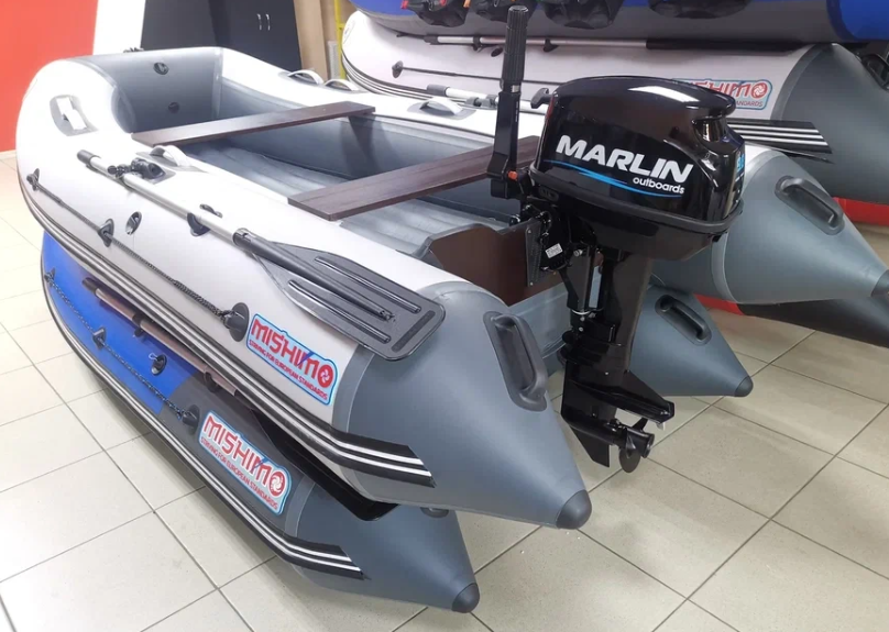 КОМПЛЕКТ ЛОДКА MISHIMO LITE 350 + МОТОР 9,8 Л.С. в Кургане