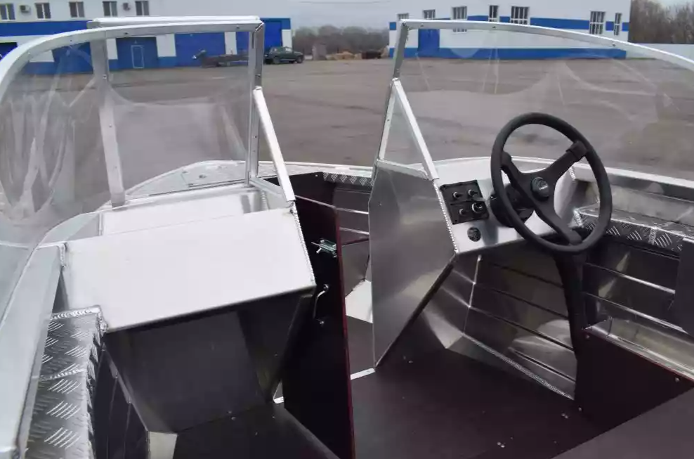 Алюминиевая лодка Wyatboat-390 DCM Увеличенный борт в Кургане