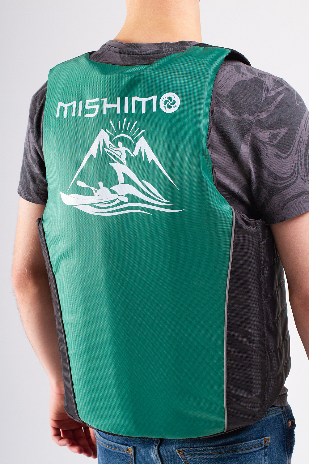 Жилет спасательный MISHIMO PRO Премиум качества Черно-зеленый в Кургане