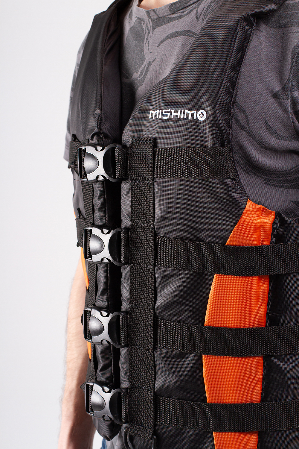 Жилет спасательный MISHIMO PRO Премиум качества Черно-оранжевый в Кургане