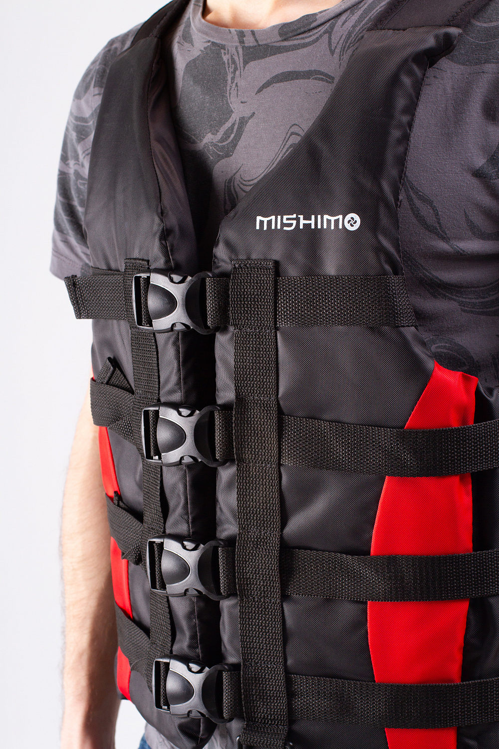 Жилет спасательный MISHIMO PRO Премиум качества Черно-красный в Кургане